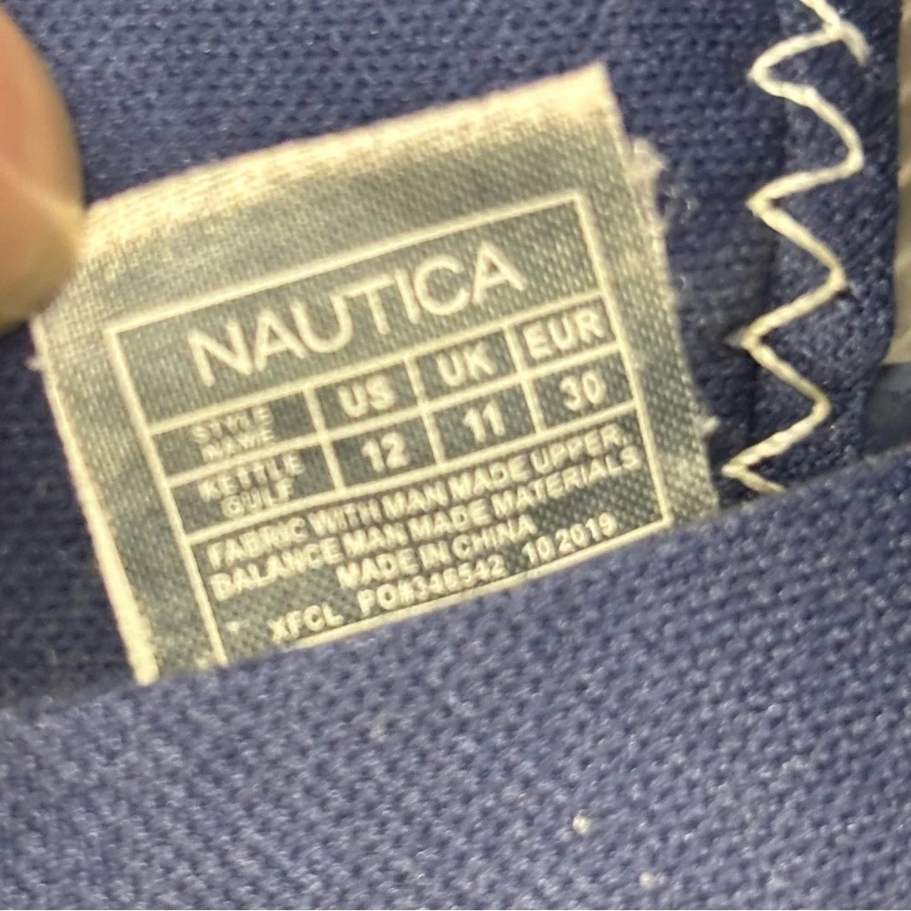 Nautica Kettle Gulf Boys Navy Blue Water Shoes / Aqua Socks - Size 12 Little Kid